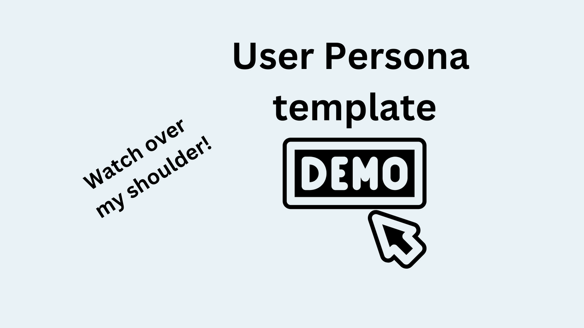 User persona template demo