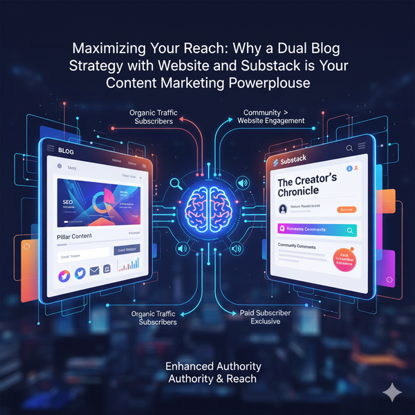 Maximizing Your Reach: Why a Dual Blog Strategy with Website and Substack is Your Content Marketing Powerhouse